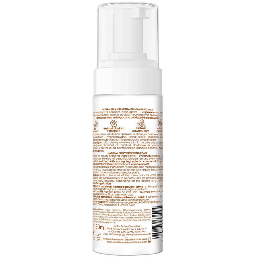 beBIO Ewa Chodakowska, espuma bronceadora natural, 150 ml