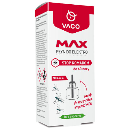 Vaco Max Elektro Insecticida, repelente de mosquitos, repuesto, 45 ml