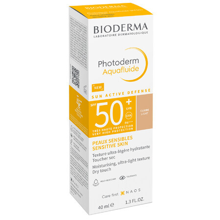 Bioderma Photoderm Aquafluide, protezione solare ultraleggera per pelli normali, leggera, SPF 50+, 40 ml