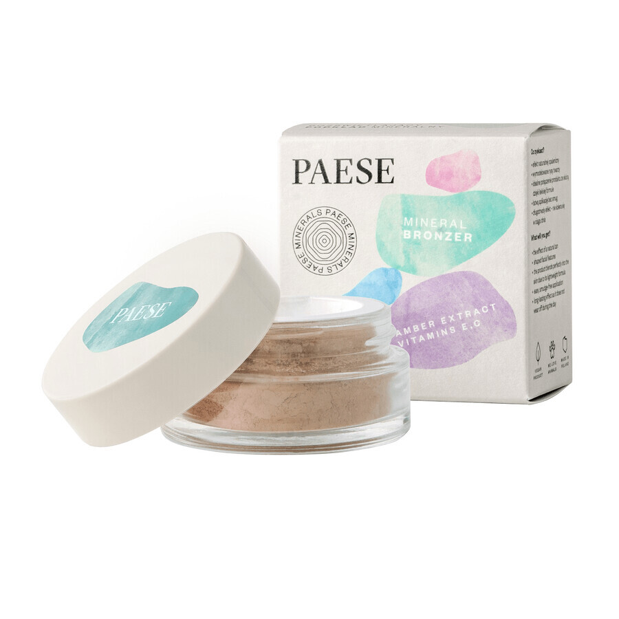 Paese Minerals, bronceador mineral, suelto, 401C Medio, 6 g