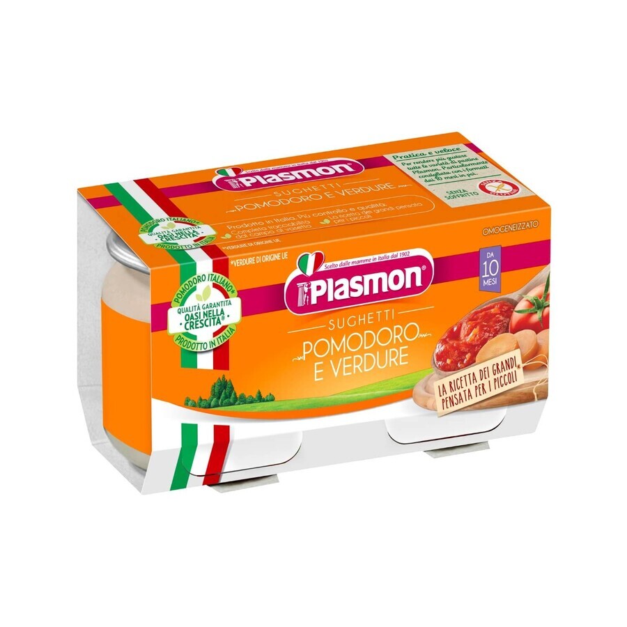 Plasmon Dinner, Tomatensauce mit Gemüse, nach 12 Monaten, 2 x 80 g