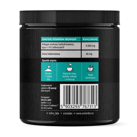 Solve Labs Collagen Peptides, 180 g: ceny i cechy