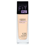 Maybelline Fit Me! Luminous and Smooth, aufhellende Grundierung, Nr. 125 Nude, 30 ml