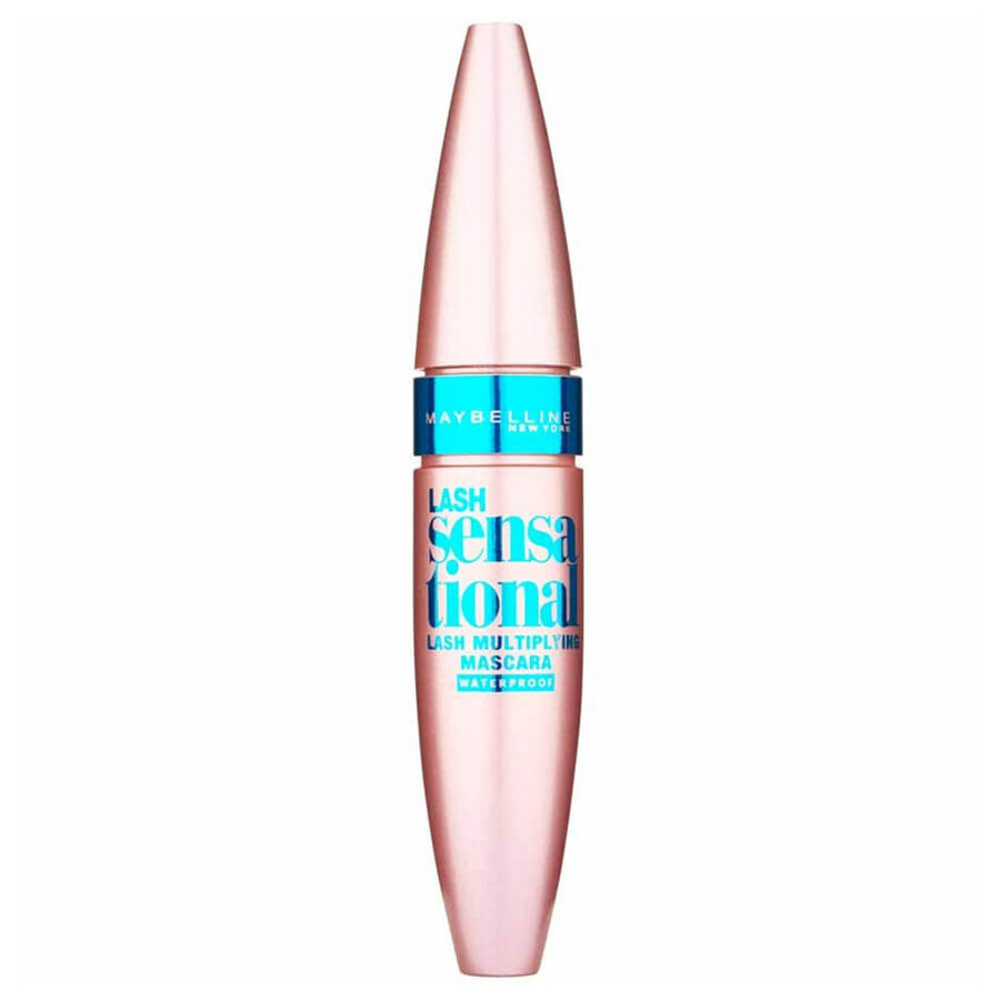 Maybelline Lash Sensational, máscara de pestañas resistente al agua, negro, 9,5 ml