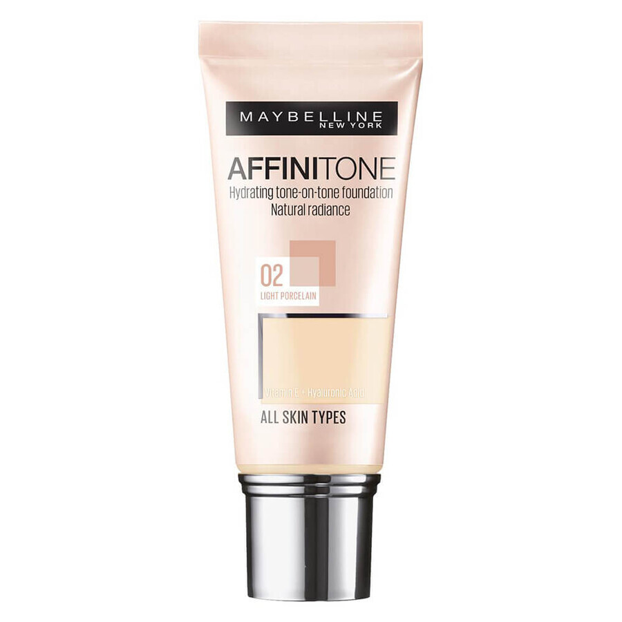 Maybelline Affinitone, Gesichtsgrundierung, 02 Light Porcelain, 30 ml