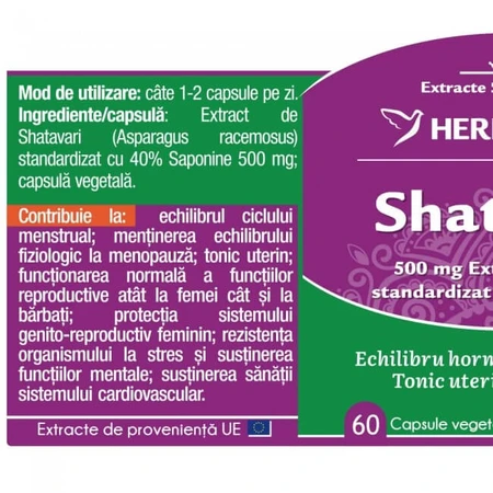 Herbagetica Shatavari x 60cps: ceny i cechy
