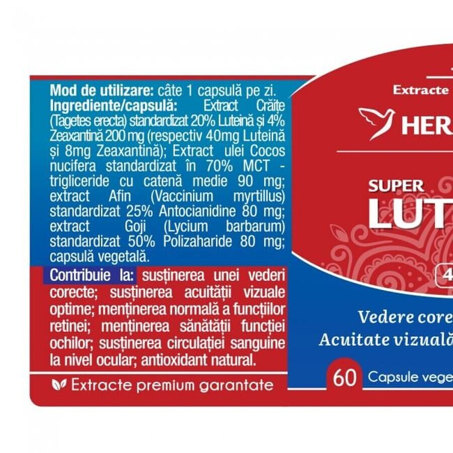 Herbagetica Super Luteïne Zeaxanthine x 60cps