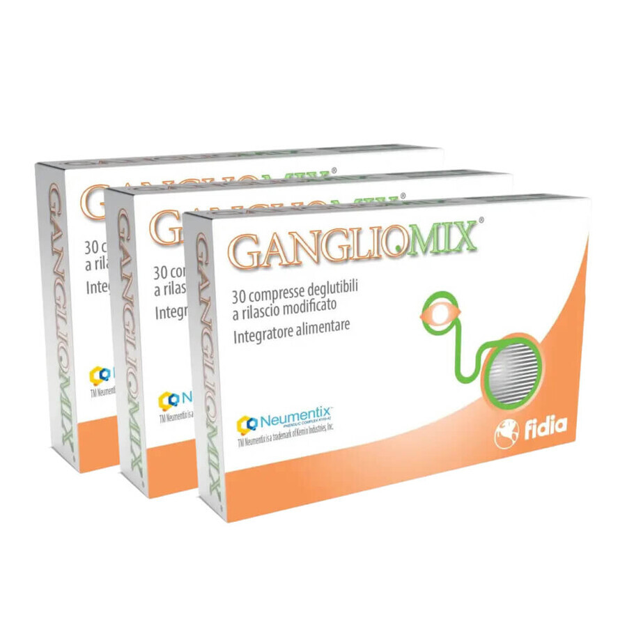 GanglioMix, 3x30 comprimidos, Fidia