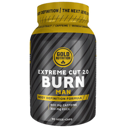 Extreme Cut Burn 2.0 Hombre, 90 cápsulas vegetales, Gold Nutrition