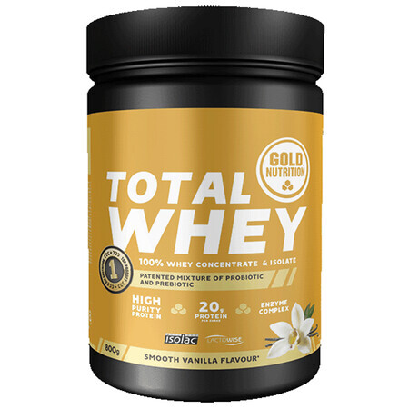 Protein powder with vanilla flavor Total Whey, 800 g, Gold Nutrition