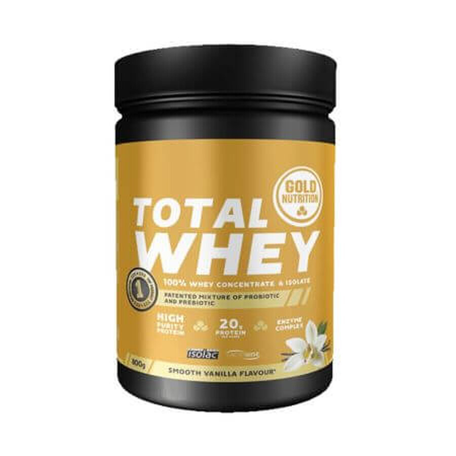 Protein powder with vanilla flavor Total Whey, 800 g, Gold Nutrition