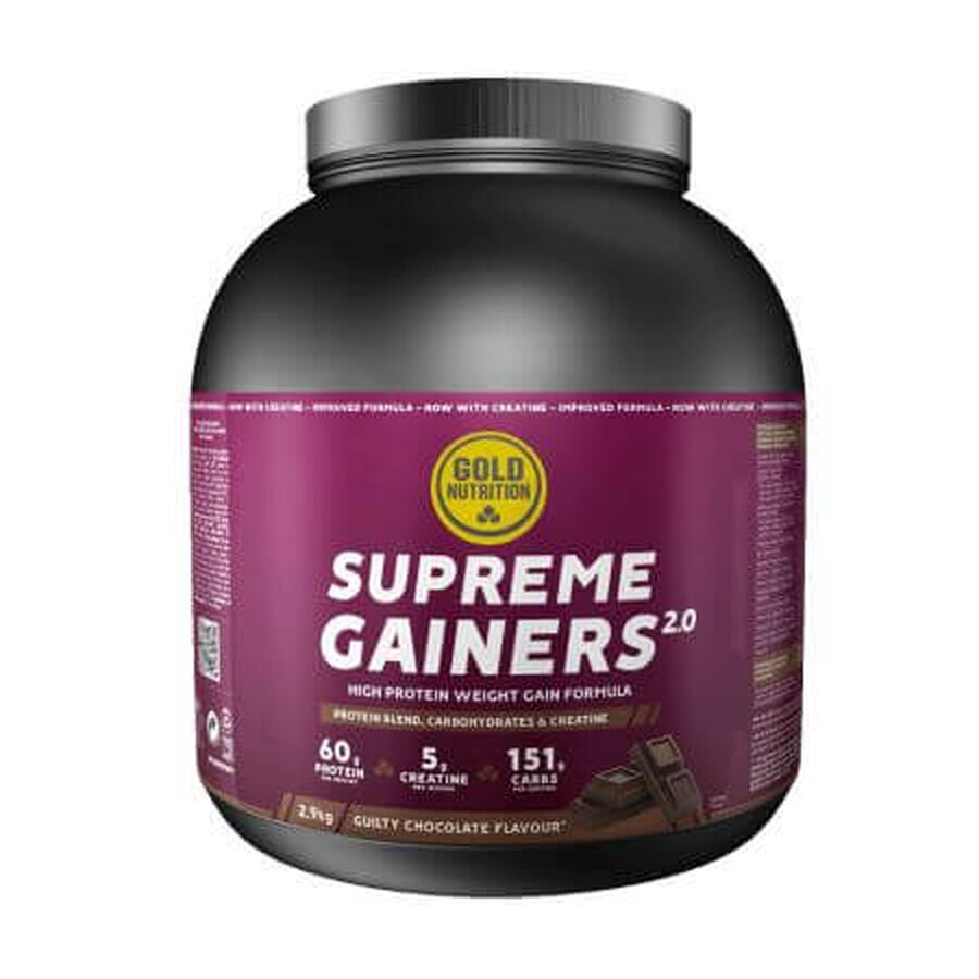 Supreme Gainers 2.0 con sabor a fresa, 2900 g, Gold Nutrition