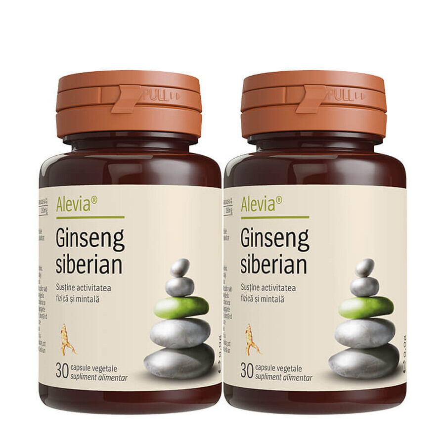 Pack Ginseng Siberiano 30+30 cápsulas, Alevia