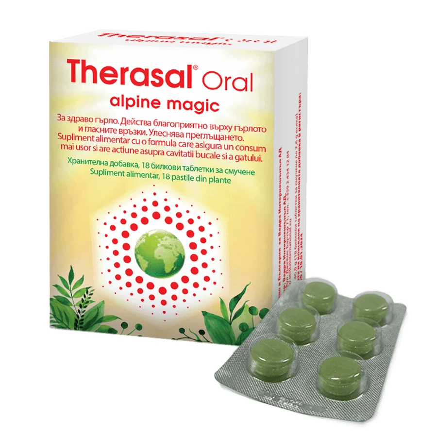 Therasal Oral Alpine Magic Ziołowe pastylki do ssania, 18 tabletek, Vedra: ceny i cechy