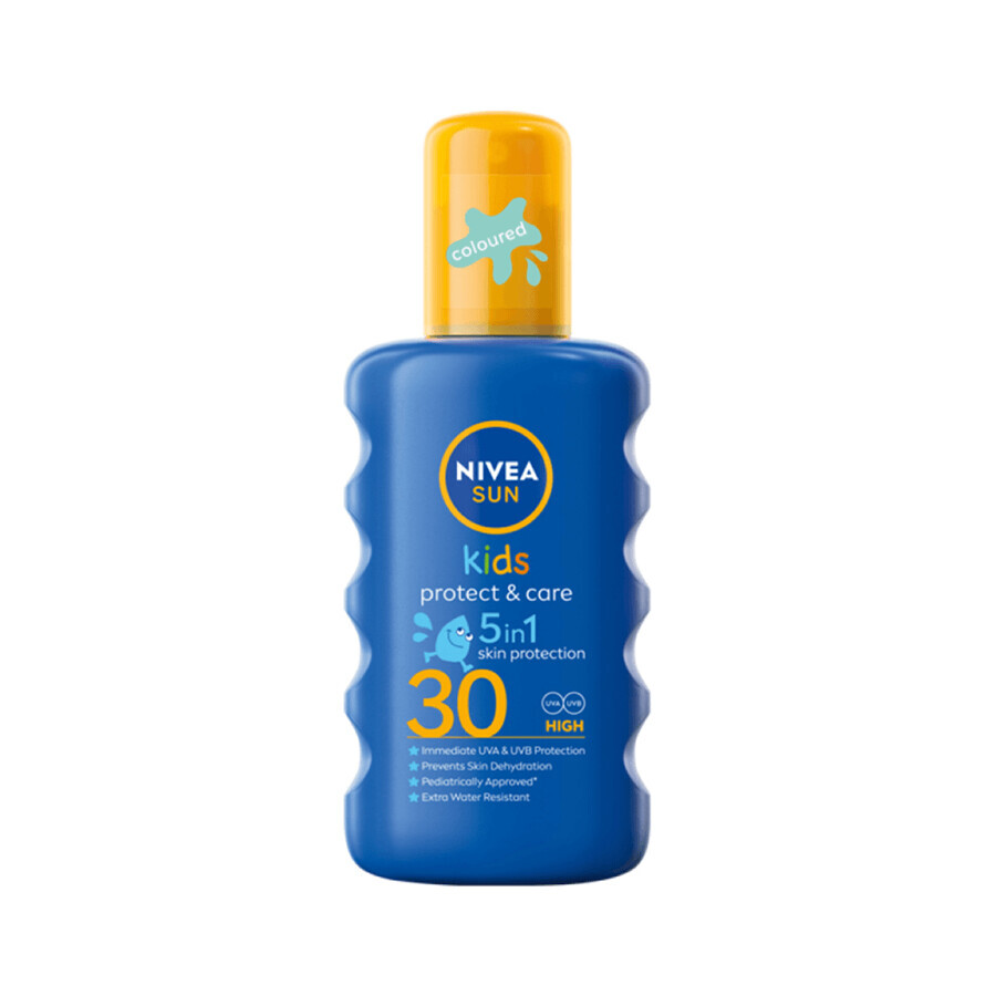 Spray de color para niños con protección solar SPF 30, 200 ml, Nivea Sun