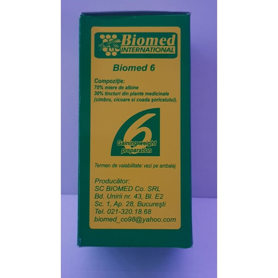 Biomed 6 gewichtstoename preparaat, 100 ml, Biomed International