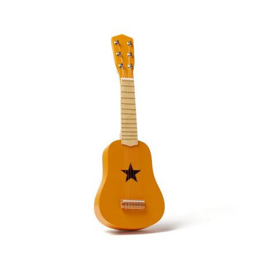 Guitarra de juguete de madera, 3 años+, Amarillo, Kids Concept