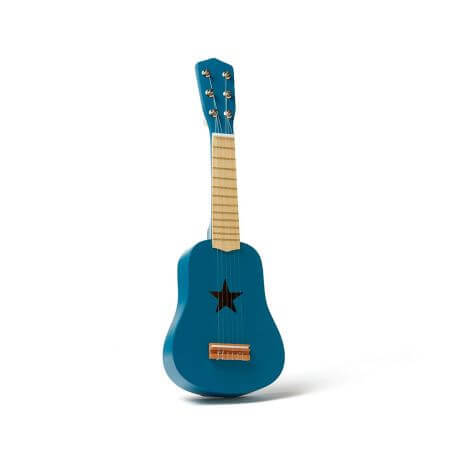 Guitarra de juguete de madera, a partir de 3 años, azul, Kids Concept