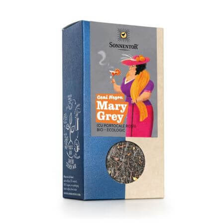 Tè nero biologico Mary Grey alle arance rosse, 90 g, Sonnentor