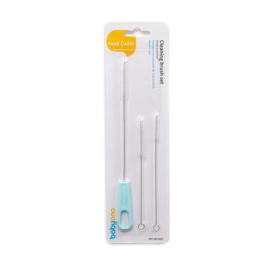 Ensemble de brosses pour le nettoyage des pailles, 3 pièces, Babyono