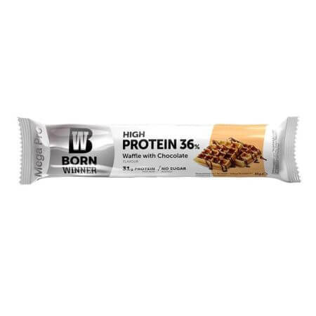 Mega Pro Schoko-Waffel-Protein-Riegel, 85 g, Born Winner