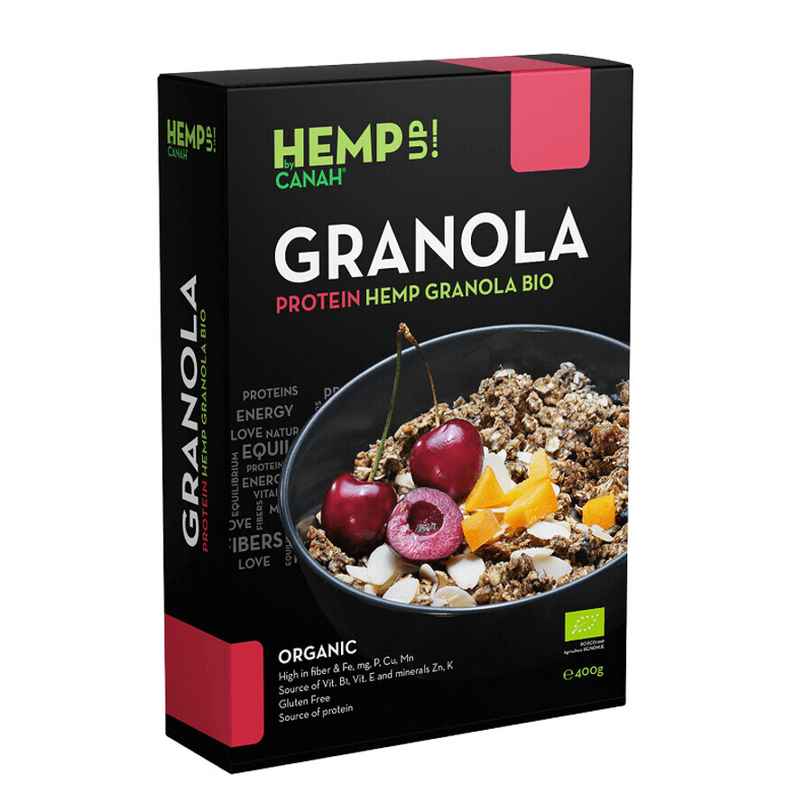 Protein Hemp Granola Organic, 400 grammes, Canah