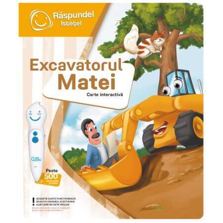 Libro Interactivo Matei Excavadora, +3 años, Raspundel Istetel