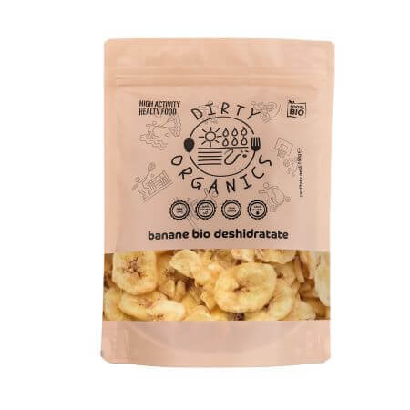 Plátanos deshidratados ecológicos, 150 g, Dirty Organics