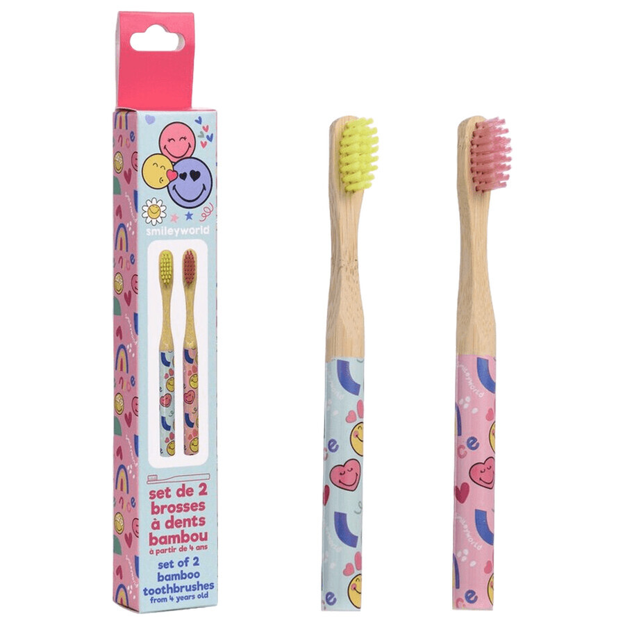 Set de brosses à dents Smiley, 2 pièces, Take Kare