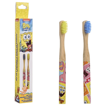 Juego de cepillos de dientes Bob Esponja, 2 piezas, Take Kare