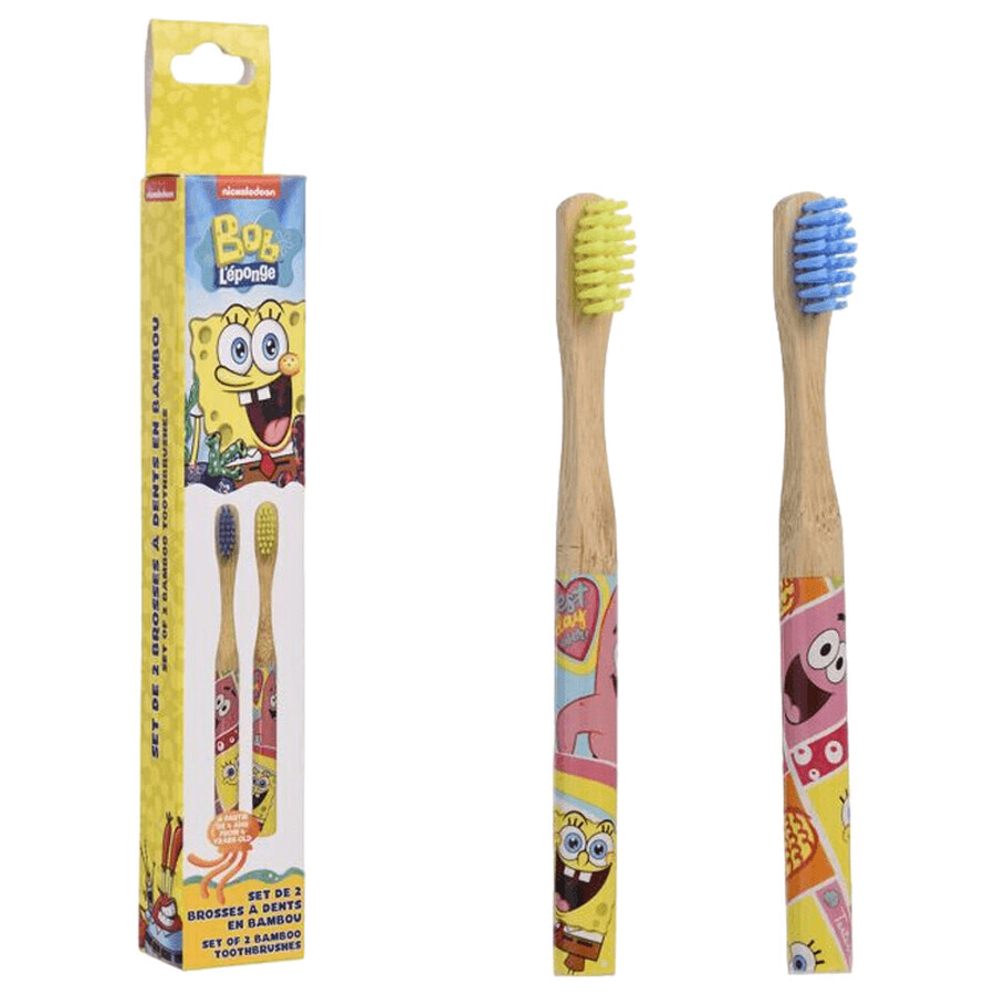 Juego de cepillos de dientes Bob Esponja, 2 piezas, Take Kare