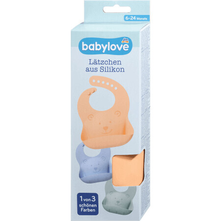 Babero de silicona Babylove, 1 ud