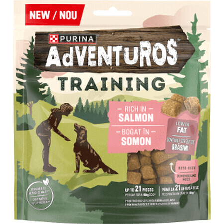 Purina Adventuros Golosinas para perros con sabor a salmón, 115 g