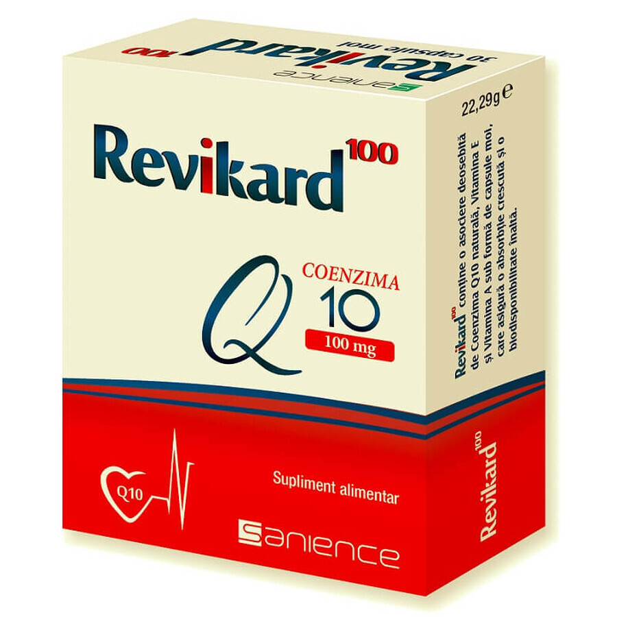 Revikard with coenzyme Q10 100mg, 30 capsules, Sanience