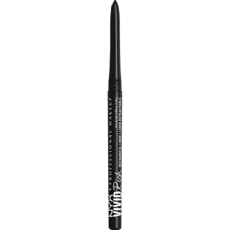 Nyx Professional MakeUp Vivid Rich Delineador de ojos mecánico 16 Always Onyx, 0,28 g