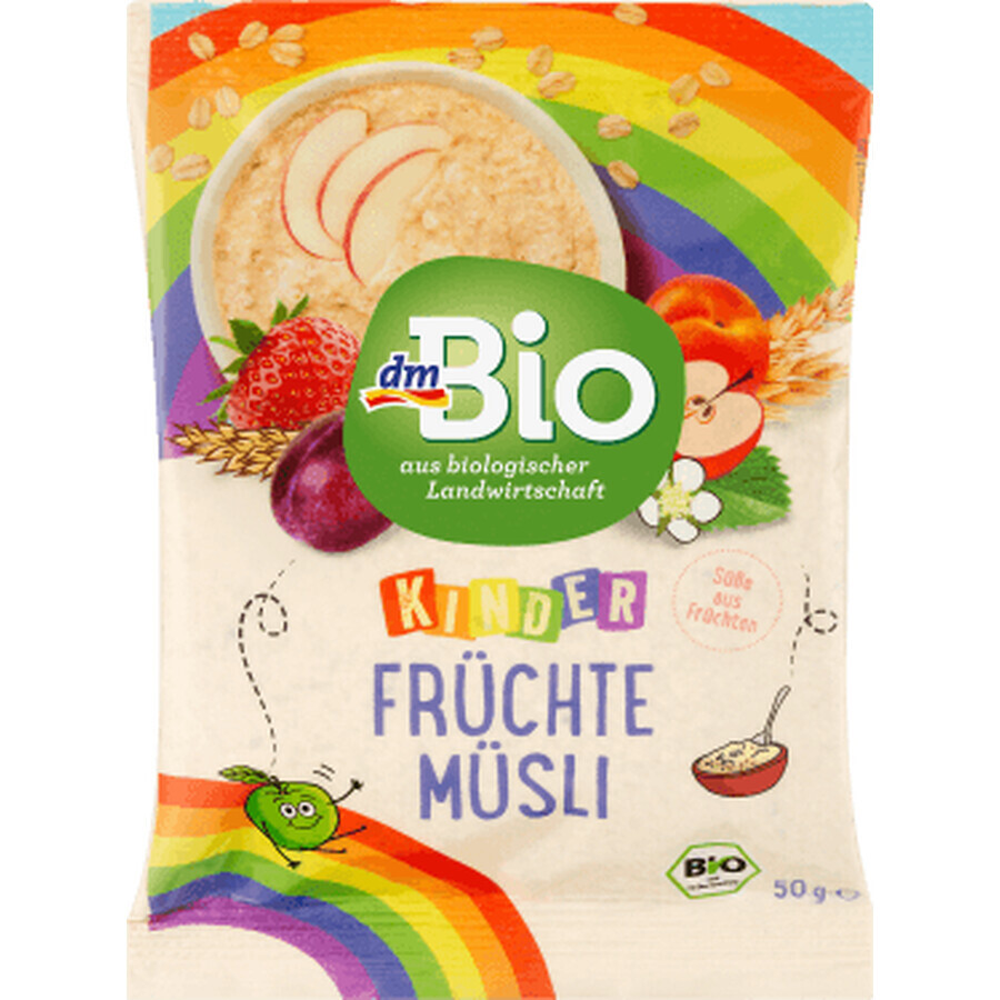 DmBio Muesli con frutas para niños, 50 g