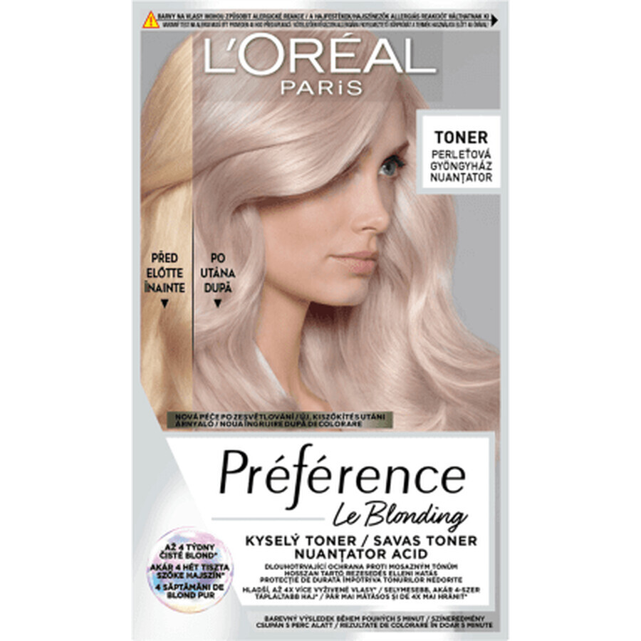 Loreal Paris PRÉFÉRENCE Pearly Boost tinte para el cabello ácido semipermanente, 1 ud