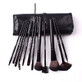 Set de 12 pinceles, Maquillaje, Negro, bolsa de almacenamiento