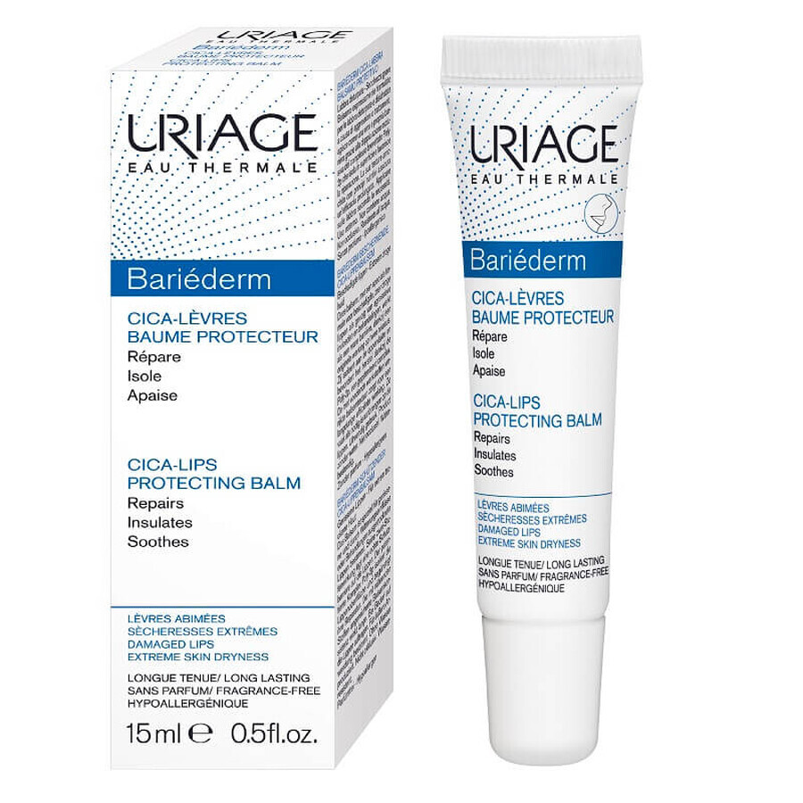 Bariederm Lip Repair Balsem, 15 ml, Uriage