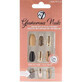 Set de 24 u&#241;as postizas, W7, Glamorous Nails, Jingle Jungle, Adhesivo incluido