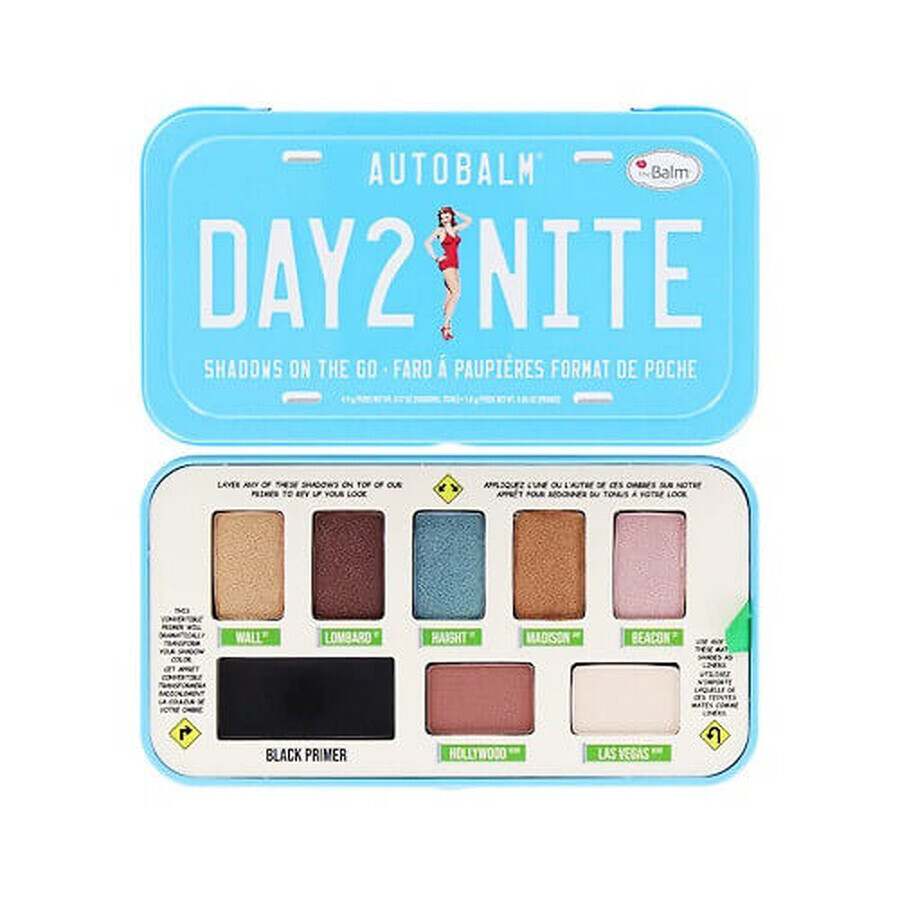 Eye shadow palette, The Balm, Autobalm, Day 2 Nite, 8 colors