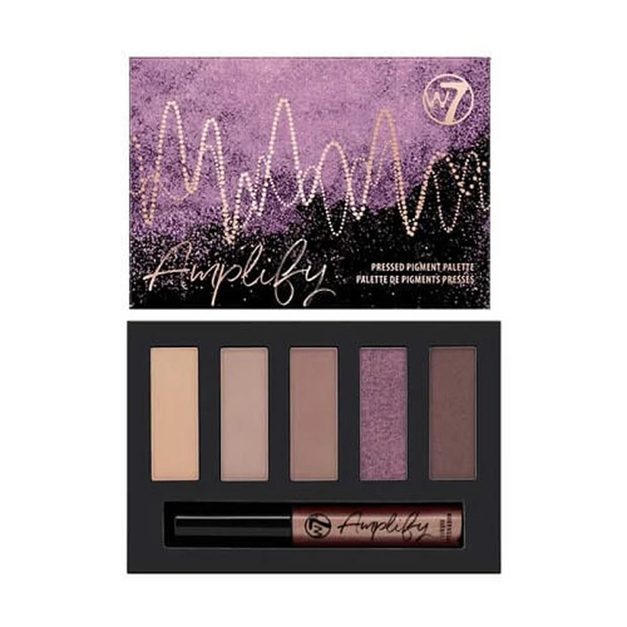 Eyeshadow, W7, Amplify, Unmistakable, 5 shades, liquid eyeshadow included
