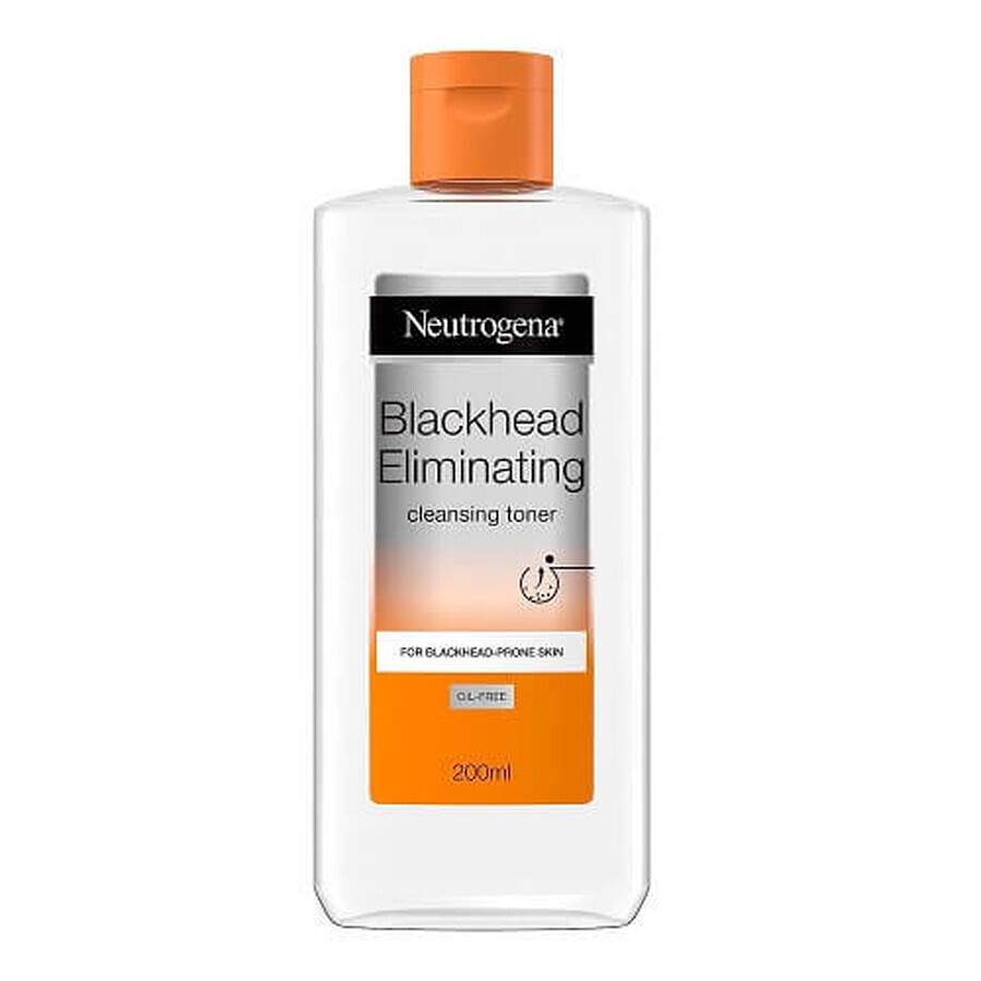 Loción tonificante contra los puntos negros con ácido salicílico, Neutrogena, Blackhead Eliminating Toner, 200 ml