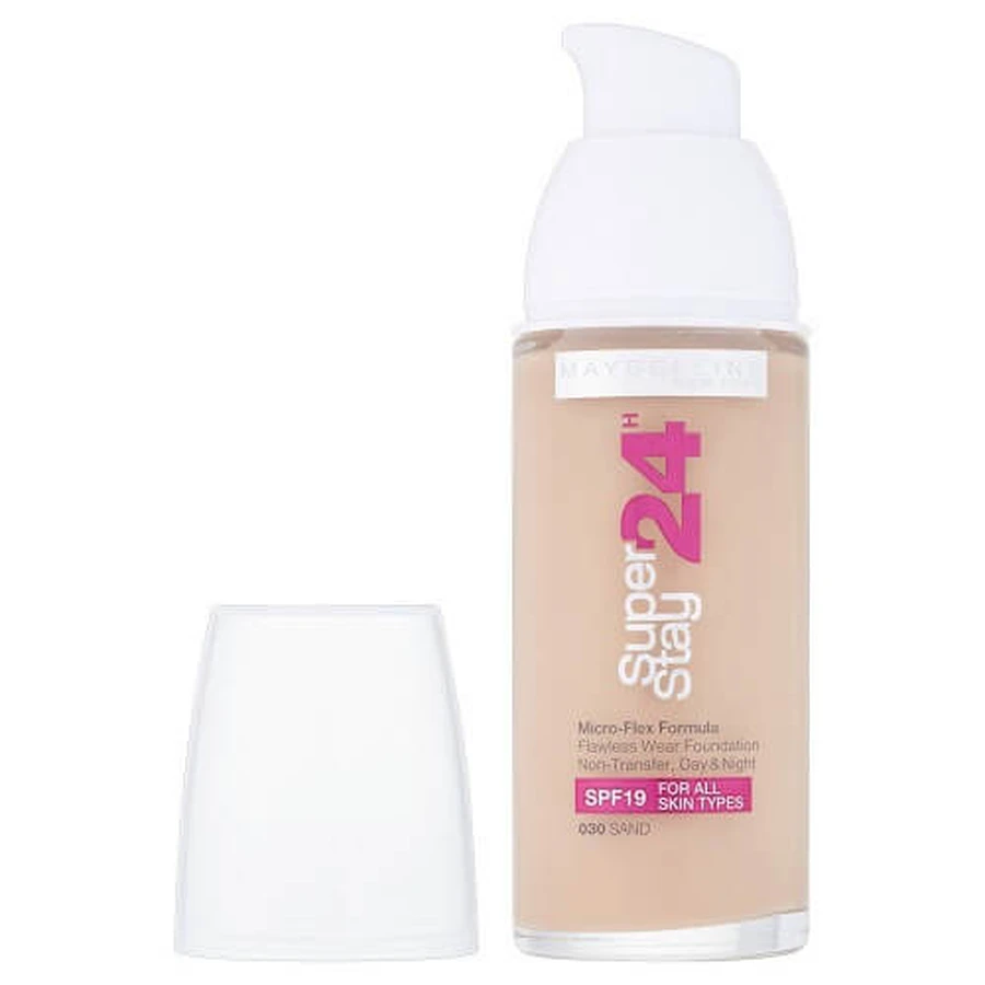 Base de maquillaje, Maybelline, Superstay 24 H Micro-Flex, 030 Sand Sand, 30 ml