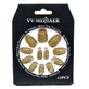 Set de 12 uñas postizas de purpurina, VV Meijiaer, Oro