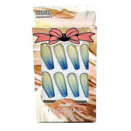 Set mit 12 falschen Degradierungsnägeln, Fashion Nail, 01