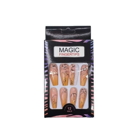 Set de 12 uñas postizas de aspecto natural, Magic Fingertips, 05