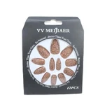 Lot de 12 faux ongles pailletés, VV Meijiaer, or