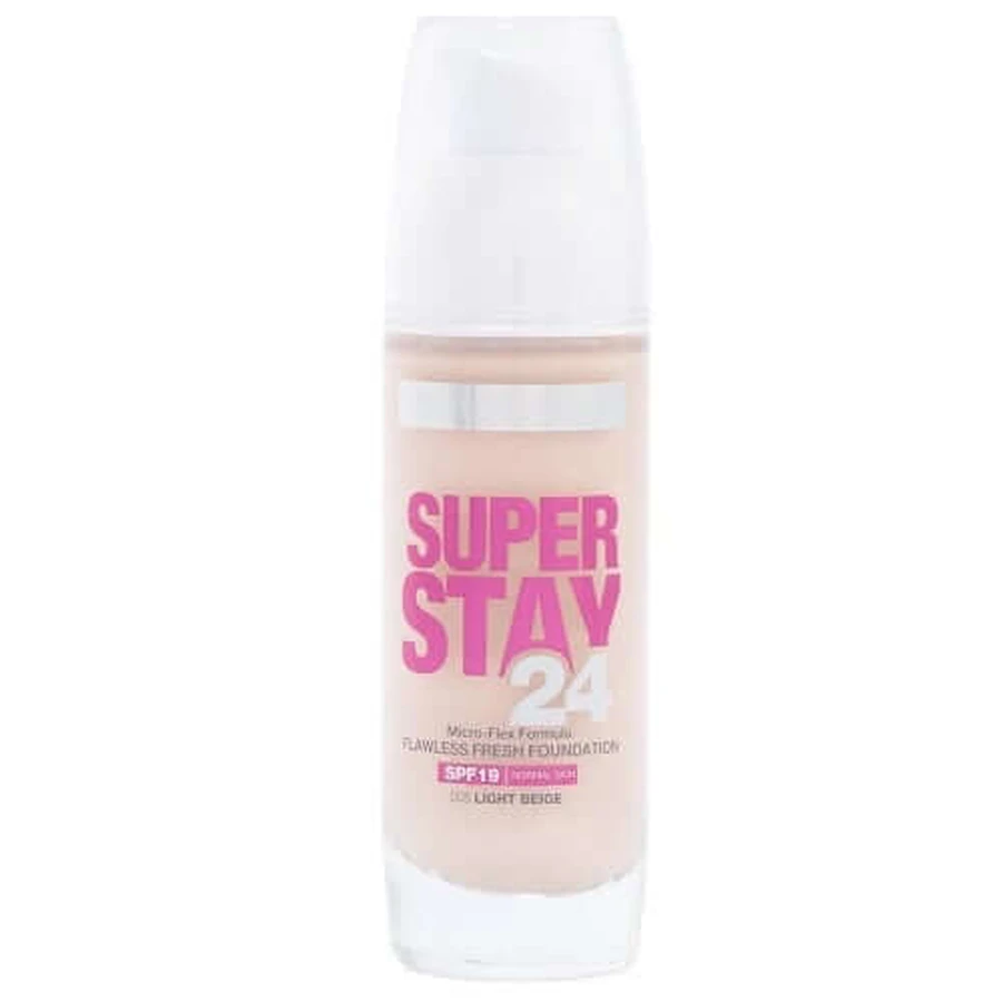 Fond de teint Maybelline Resilient, Superstay 24H, Micro-Flex, SPF19, 005 Light Beige, 30 ml