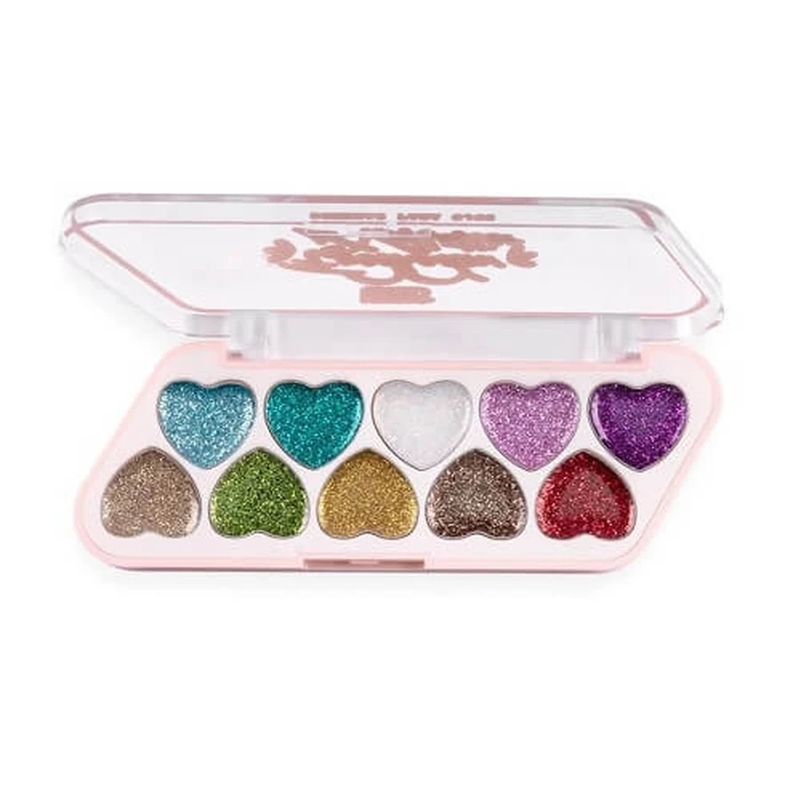 Paleta de maquillaje de ojos, Ushas, Purpurina, 10 Colores, 02, 7,1 g